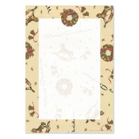 The Paper Company 【クリスマス】 レターセット 便箋6枚 封筒3枚 （メリークリスマス×馬）