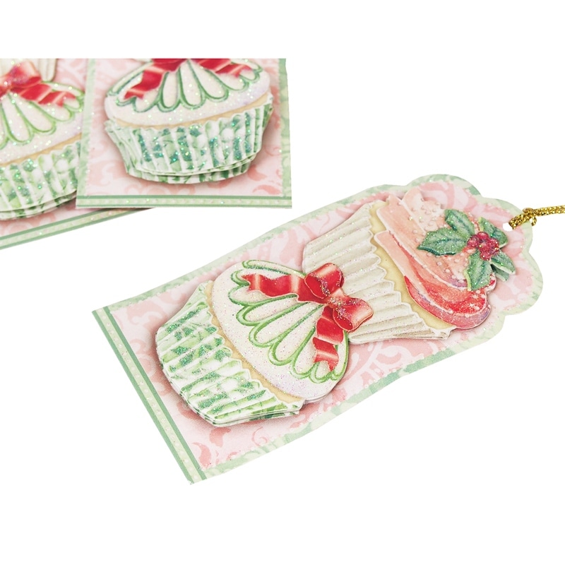 Punch Studio 【クリスマス】 ギフトタグセット 3枚セット （カップケーキ×ピンク）