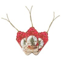 Punch Studio 【クリスマス】 ギフトタグセット 3枚セット （スノードーム×クリスマスツリー）|ギフトバッグ | ラッピング用品|クリスマス雑貨