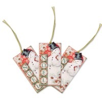 Punch Studio 【クリスマス】 ギフトタグセット 3枚セット （スノーマン×松ぼっくり）