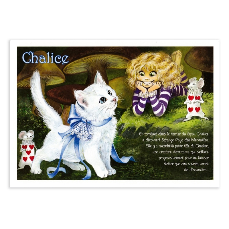 フランス製　ネコのポストカード （Chalice） ふしぎの国のアリス