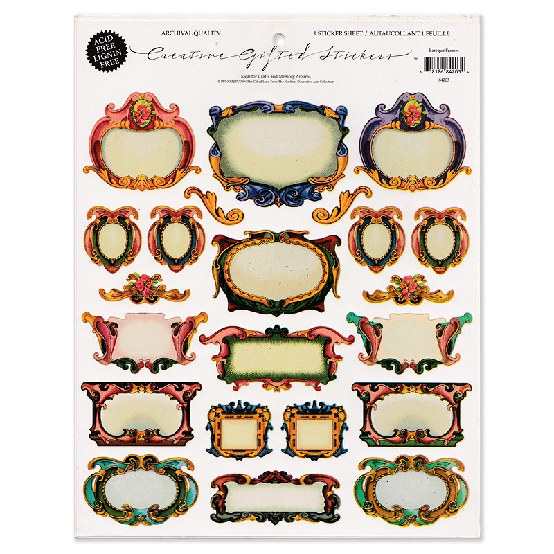The Gifted Line レトロ ステッカー | シール (Baroque Frames)