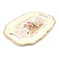 プラスチック トレイ (ホワイト×ローズ)|トレー|インテリア | 収納 | 置物