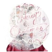 UP WITH PAPER 【クリスマス】 ポップアップ スノーグローブカード Lサイズ （Merry Christmas!）