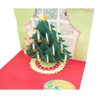 UP WITH PAPER 【クリスマス】 ポップアップ グリーティングカード （クリスマスツリー×キャンドル）