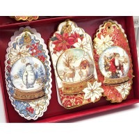 Punch Studio 【クリスマス】 ギフトタグセット 18枚 （スノードーム）|ギフトバッグ | ラッピング用品|クリスマス雑貨