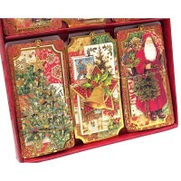 Punch Studio 【クリスマス】 ギフトタグセット 18枚 （クリスマスツリー×ヴィクトリアン）|ギフトバッグ | ラッピング用品|クリスマス雑貨