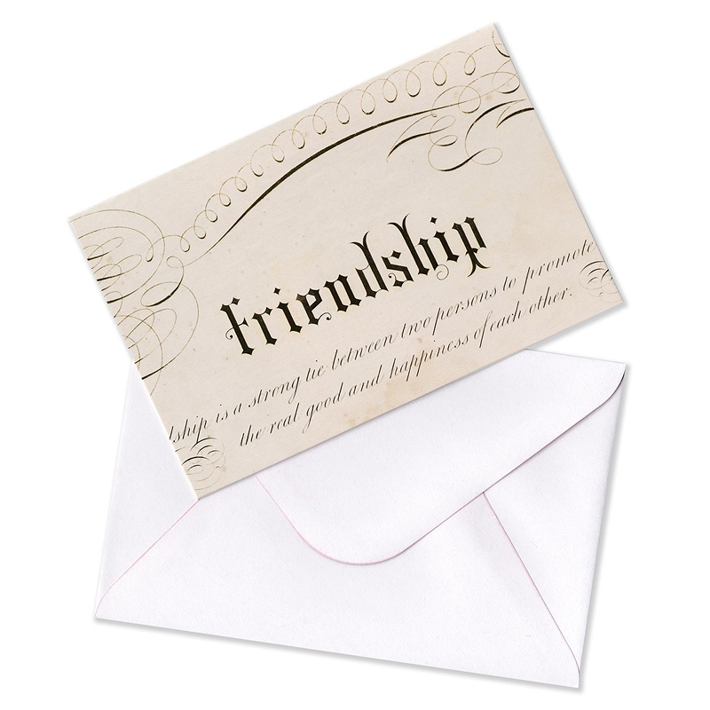 Fringe Studio（フリンジスタジオ） グリーティングカード 封筒セット 【Friendship×ホワイト】