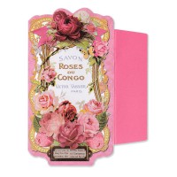ANTIQUE ダイカット ポチ袋 ローズ 5枚セット Sサイズ （濃いピンク）|ポチ袋|文房具