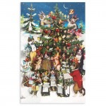 ロジャーラボード 【クリスマス】 スモールグリーティングカード （クリスマスツリーとネコの音楽会）