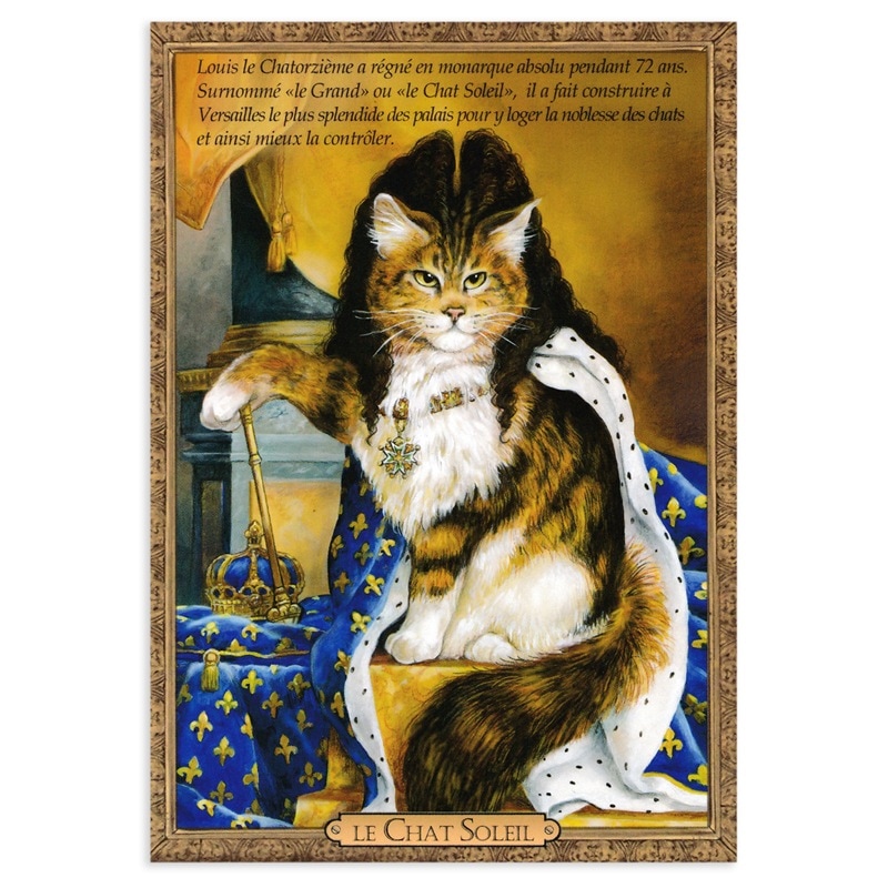 フランス製　ネコのポストカード （LE CHAT SOLEIL） ルイ14世
