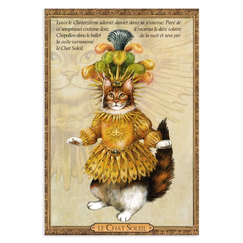 フランス製　ネコのポストカード （LE CHAT SOLEIL） ルイ14世 夜のロイヤルバレエ
