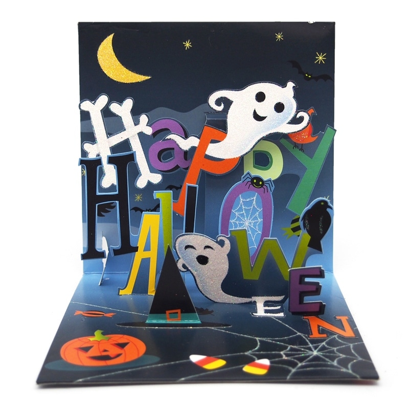 Up With Paper ハロウィン ポップアップ グリーティングカード 三日月とゴースト ハロウィン雑貨 ハロウィンカード ポップアップ 雑貨ロビン Up With Paper ハロウィン ポップアップ グリーティングカード 三日月とゴースト ハロウィン雑貨 ハロウィンカード ポップアップ 雑貨ロビン
