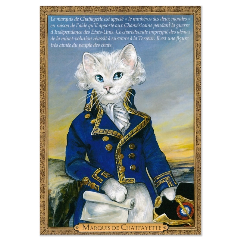 フランス製　ネコのポストカード（Marquis de Lafayette） ラファイエット侯爵