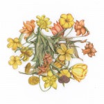 フレークシール セット スクラップ素材 一輪の花シリーズ （記憶の花） PET素材