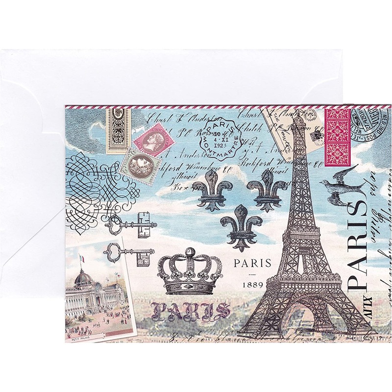 Michel Design Works  二つ折り グリーティングカード  Paris Notecards