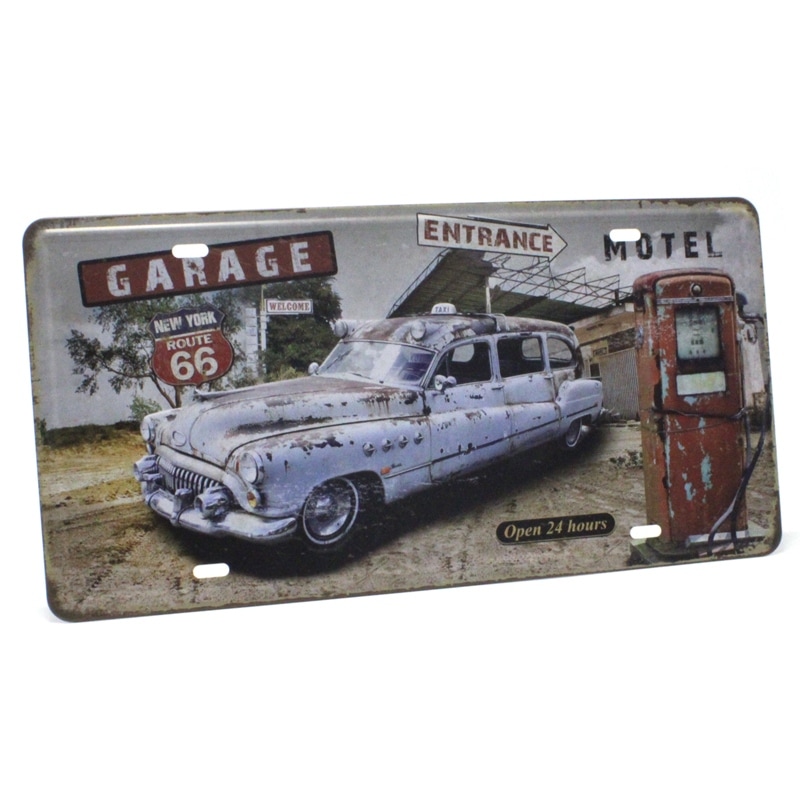 アンティークメタルプレート　WIDE [GARAGE MOTEL]