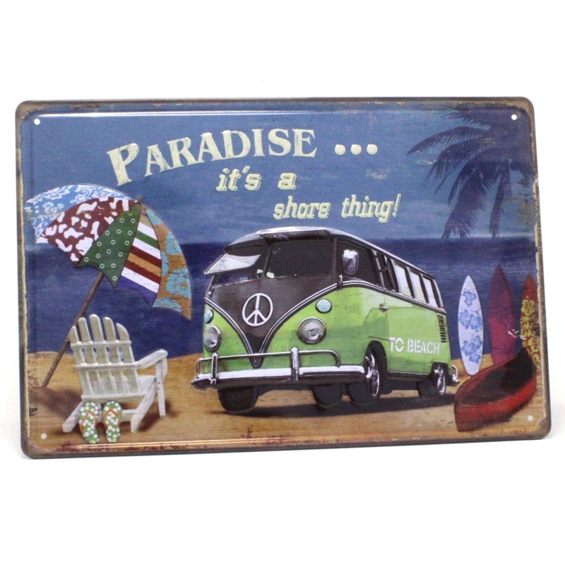 アンティークメタルプレート　S [paradise]