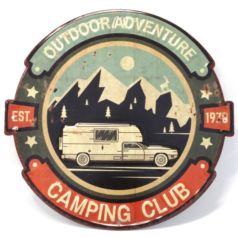アンティークメタルプレート　［CAMPING CLUB］