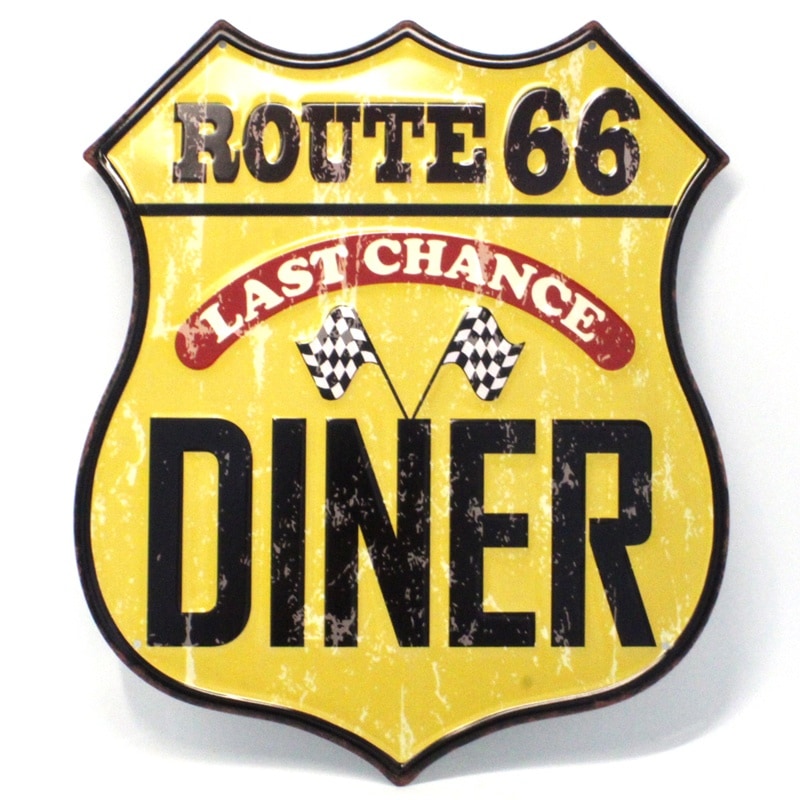 アンティークメタルプレート　［66 Last Chance DINER］