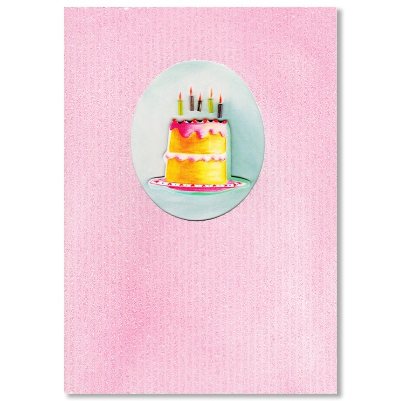 【35%OFF】 ポータル 二つ折り 【誕生祝い】 グリーティングカード　（ケーキ×ロウソク）