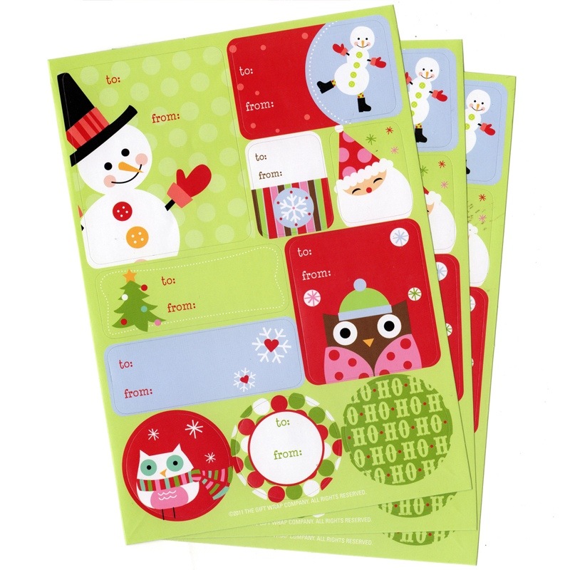 The Gift Wrap Company ラベルステッカー 1デザイン×3シート