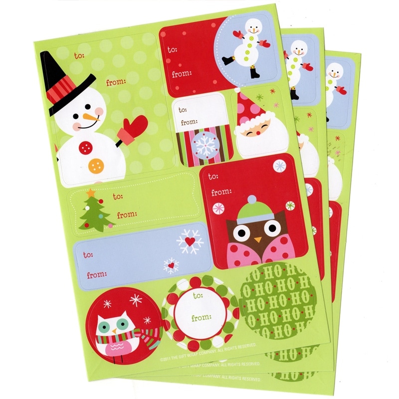 The Gift Wrap Company ラベルステッカー 1デザイン×3シート