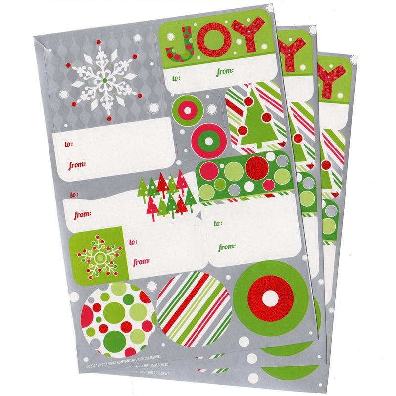 The Gift Wrap Company ラベルステッカー 1デザイン×3シート