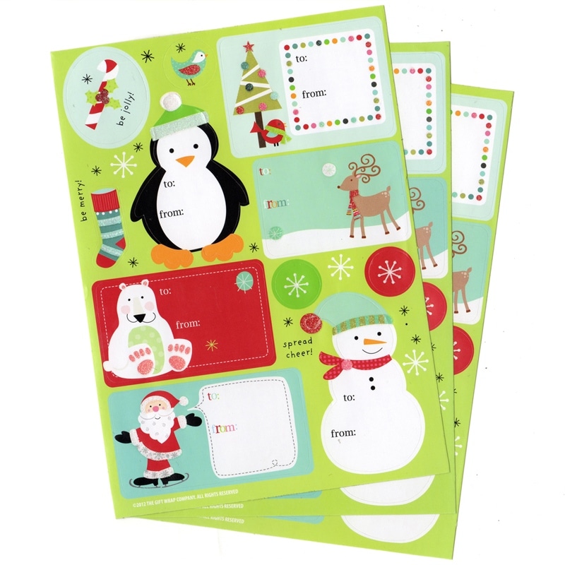The Gift Wrap Company ラベルステッカー 1デザイン×3シート