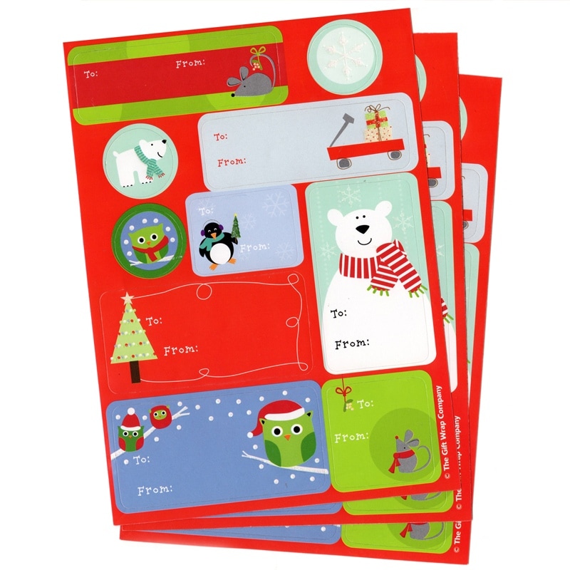 The Gift Wrap Company ラベルステッカー 1デザイン×3シート