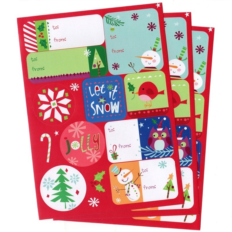 The Gift Wrap Company ラベルステッカー 1デザイン×3シート