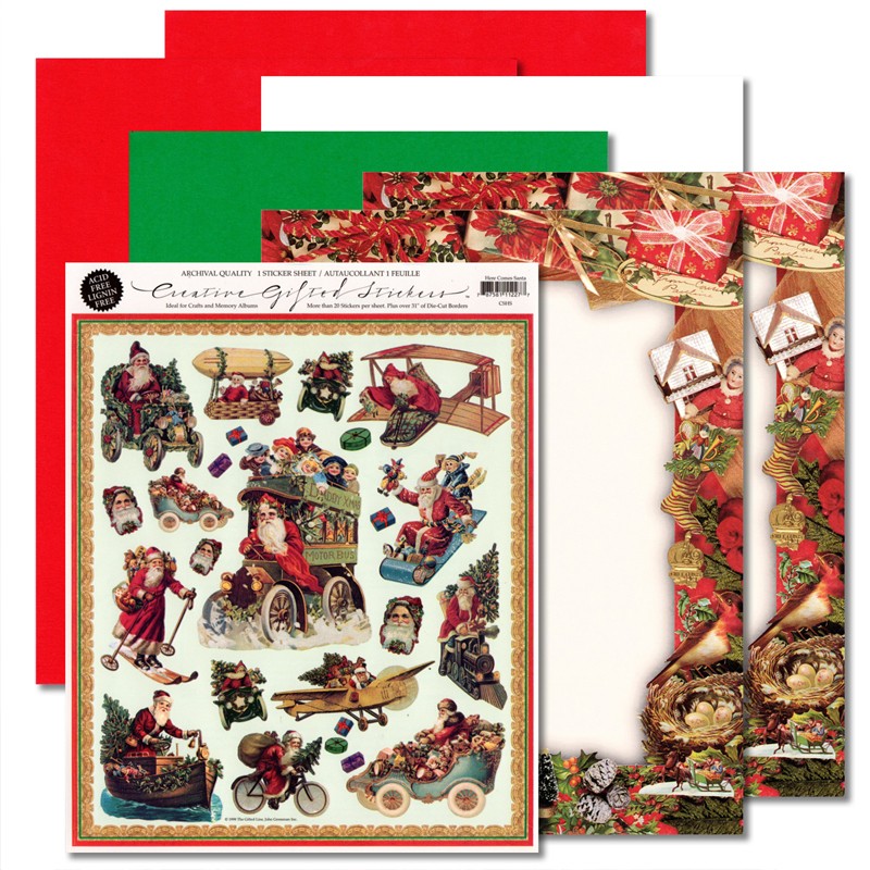 12インチペーパー132枚+ステッカー等　スクラップブッキング　クリスマス The Gifted Line 【クリスマス】 レトロ ステッカー | シール