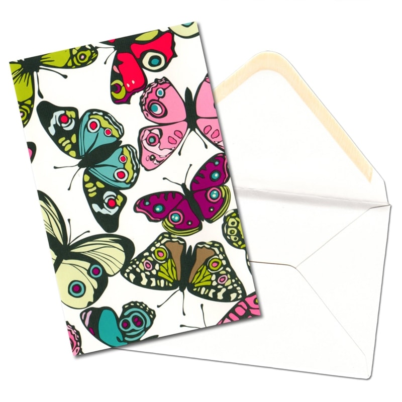 ロジャーラボード グリーティングカード 封筒セット （バタフライ×ホワイト）
