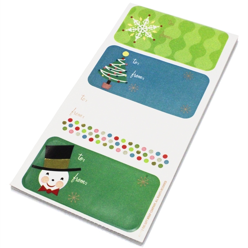 The Gift Wrap Company 【クリスマス】ラベルステッカー：RETLO CHIRISTMAS 1デザイン×6シート
