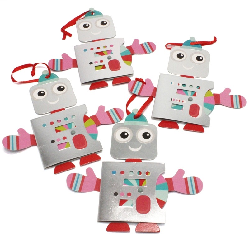 The Gift Wrap Company 【クリスマス】ギフトタグ：ROBO'S CHIRISTMAS 4個入り