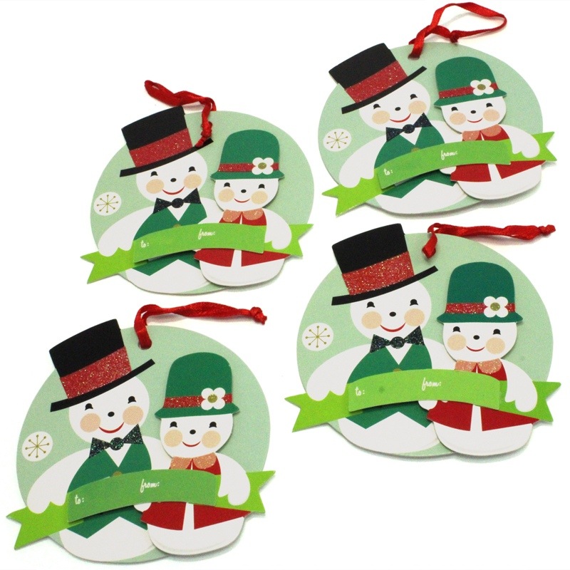 The Gift Wrap Company 【クリスマス】ギフトタグ：SNOWMAN 4個入り