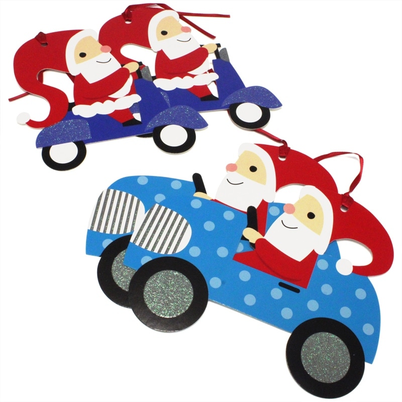 The Gift Wrap Company 【クリスマス】ギフトタグ：HOLIDAY TRAFFIC 2種類2枚入り