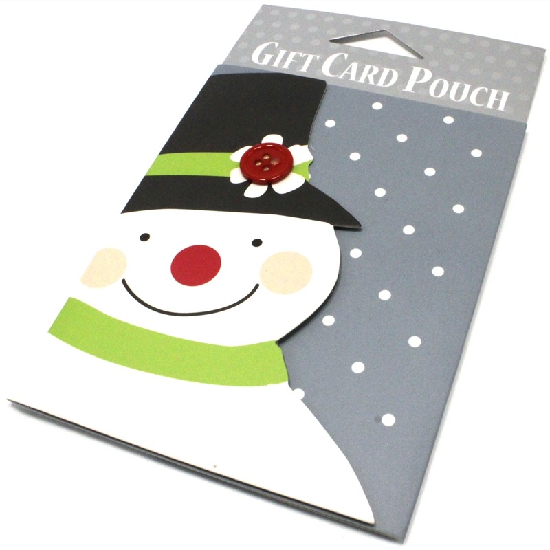 The Gift Wrap Company 【クリスマス】ギフトカードポーチ：SNOWMAN PATCHES