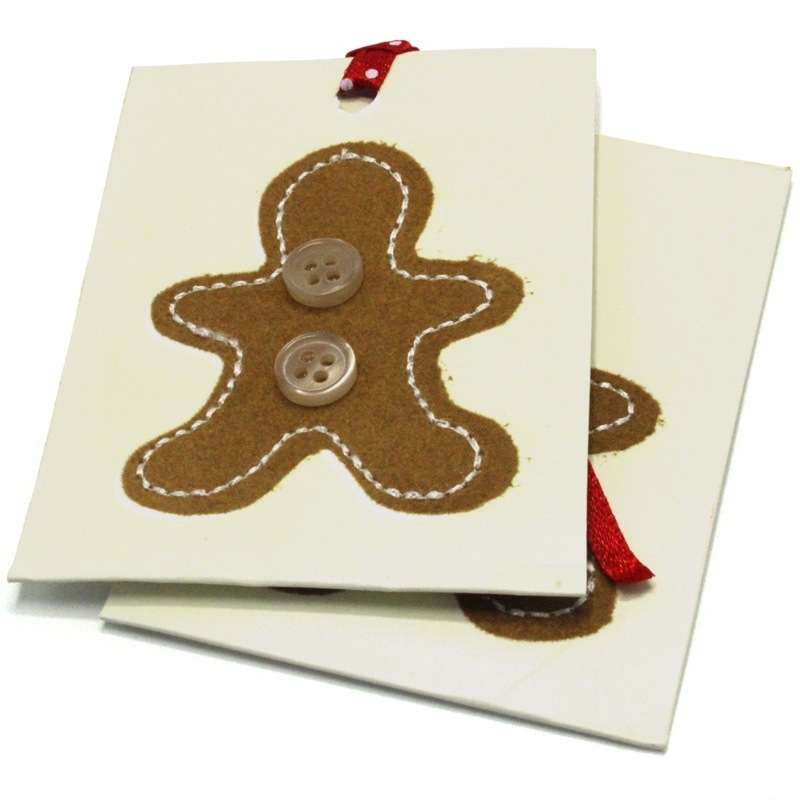 The Gift Wrap Company 【クリスマス】フロッキングタグ：GINGERBREAD　2枚入り