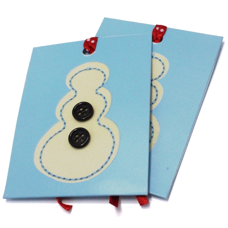 The Gift Wrap Company 【クリスマス】フロッキングタグ：SNOWMAN　2枚入り