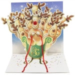 UP WITH PAPER ポップアップ クリスマスカード  Reindeer Sleigh