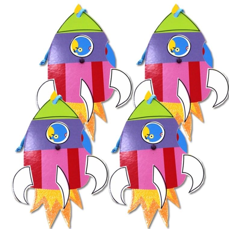 The Gift Wrap Company 3Dギフトタグ：MSSION SPACE 4枚入り