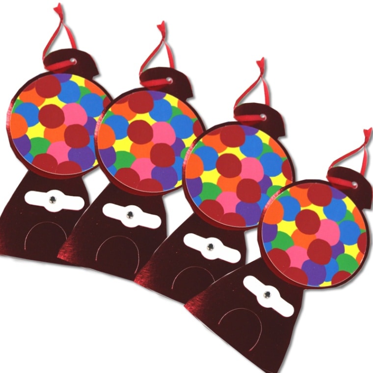 The Gift Wrap Company 3Dギフトタグ：GUMBALL GAME 4枚入り