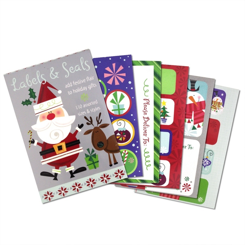 The Gift Wrap Company 【クリスマス】ラベル＆シール サンタクロース 5デザイン×5シート（110シール）