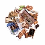 フレークシール セット スクラップ素材 （パン屋） PET素材