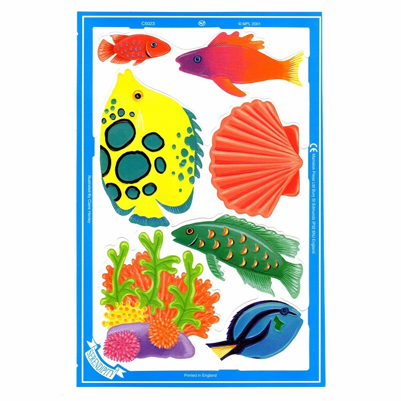 イギリス製 クロモス スクラップシート （海の生き物1）