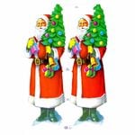 イギリス製 クロモス スクラップシート （大きなサンタクロース） 【クリスマス】