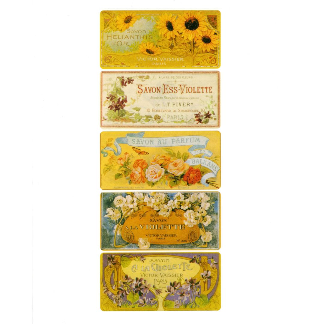 Victorian Greetings シール 5枚セット 紙素材 (フラワー)