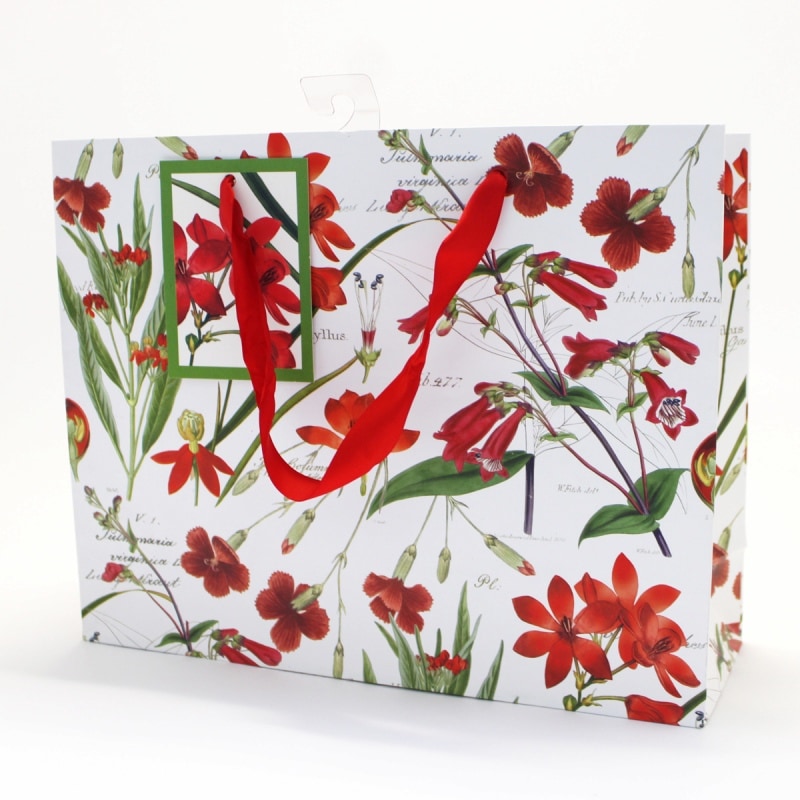 The Gift Wrap Company ギフトバッグ  （赤い花）
