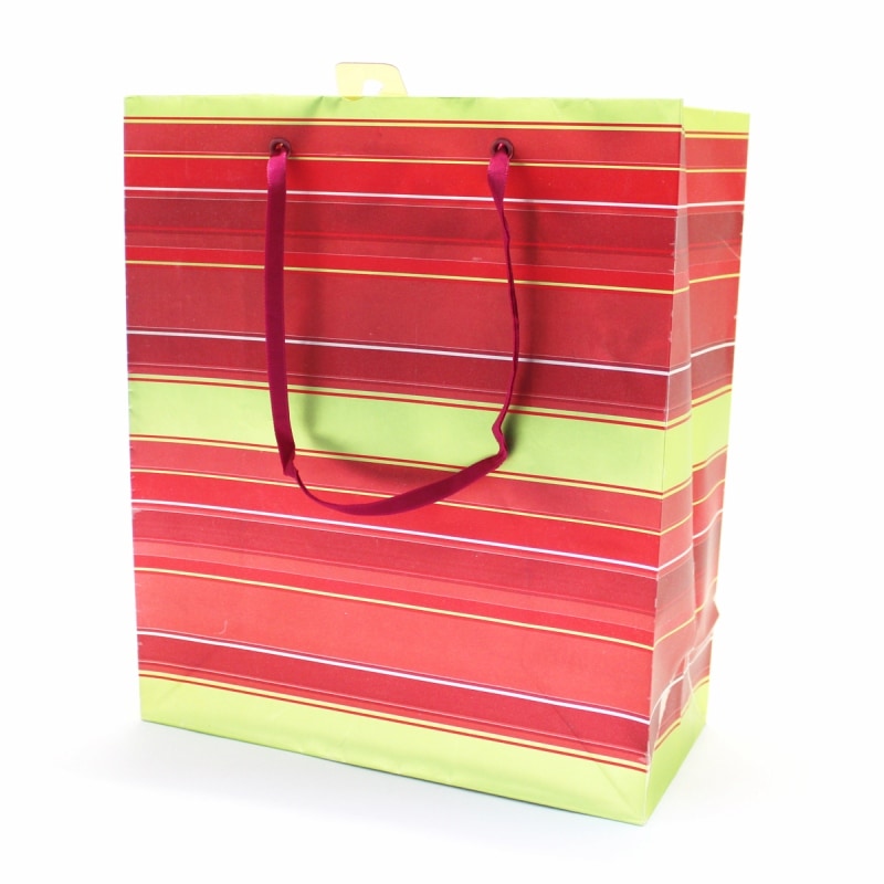 The Gift Wrap Company ギフトバッグ  （レッド×グリーン）